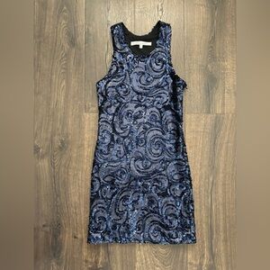 Lovers + Friends Navy Blue Sequin Tank Dress